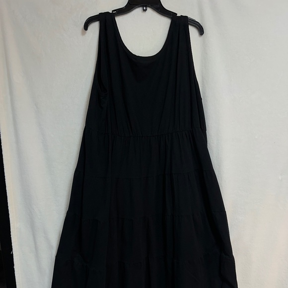Allen Allen Women's 3X Black T-Shirt Dress Sleeveless Knee Length w/Tag - Picture 2 of 9